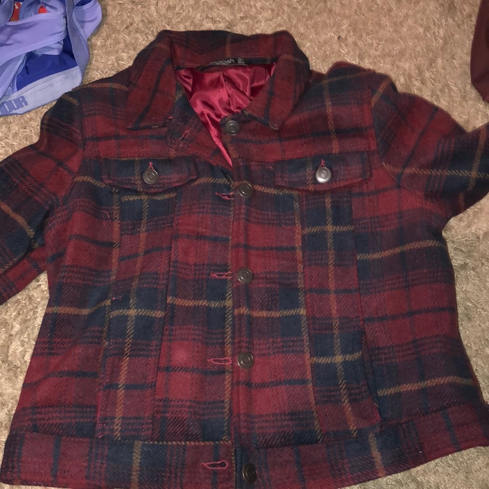 A warm plaid coat